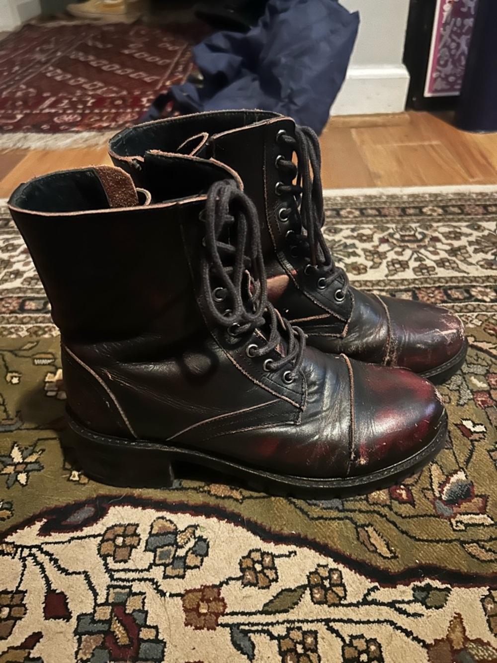 Red Urban Outfitters Combat Boots - 9